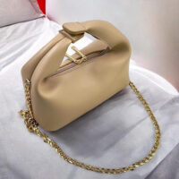 Mira Beige Shoulder Bag with Gold Chain