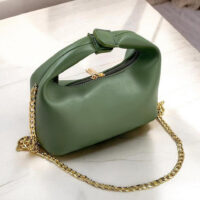 Mira Green Shoulder Bag with Gold Chain