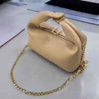 Mira Beige Shoulder Bag with Gold Chain 2