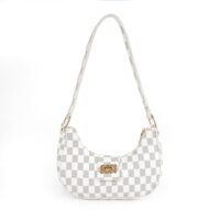 Chelsea Checkered White Shoulder Bag
