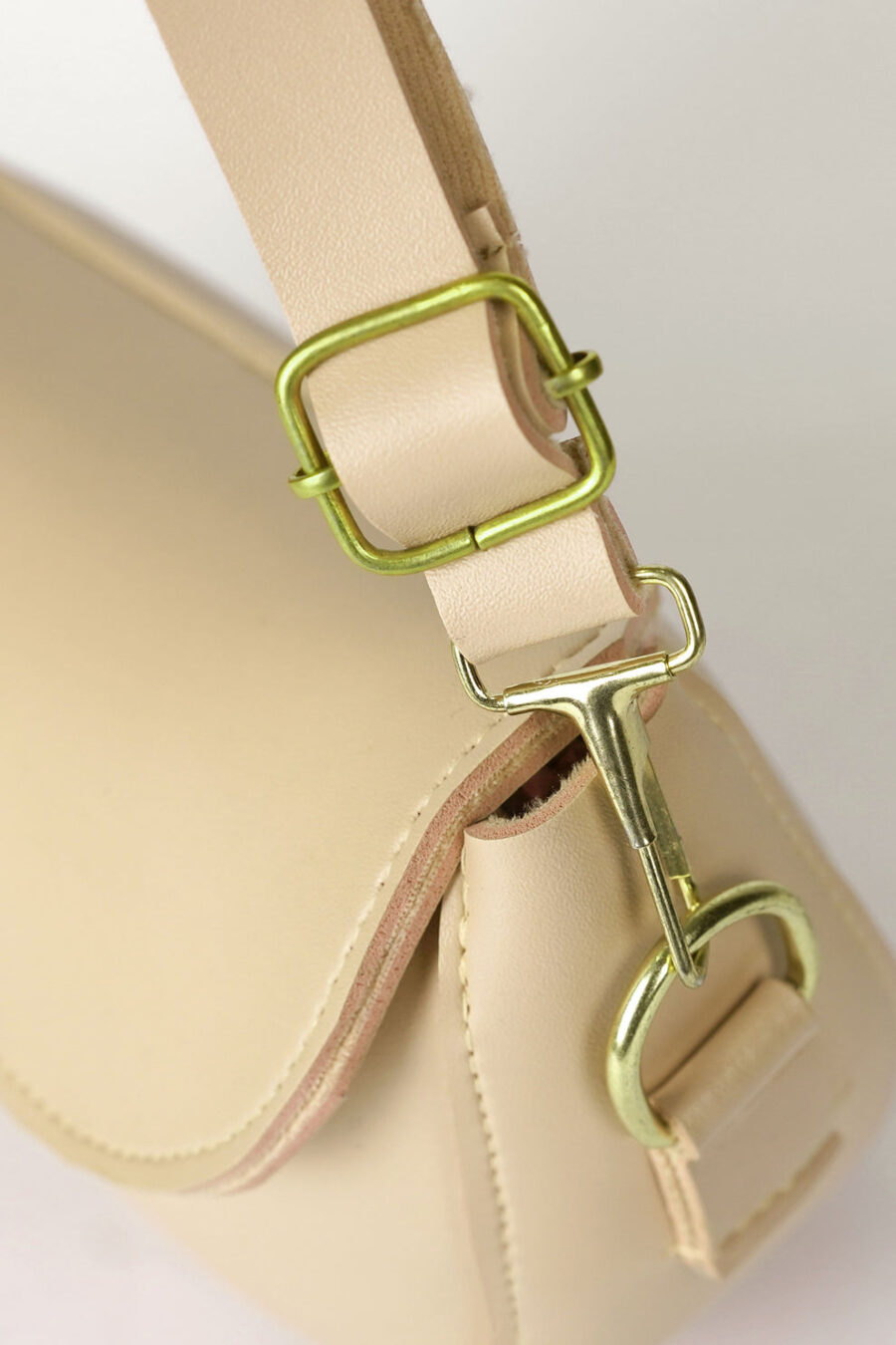 Sleek Beige Shoulder Bag