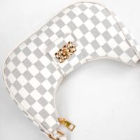 Chelsea Checkered White Shoulder Bag