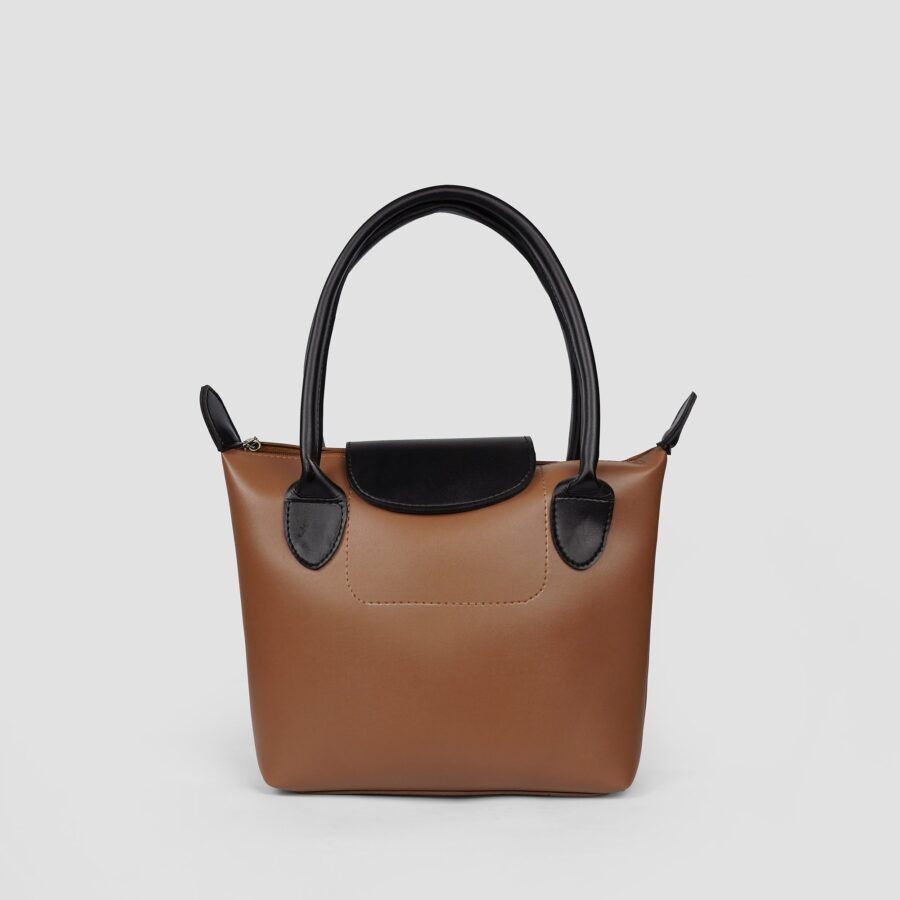 Elara Brown Tote Bag  With Free Pouch