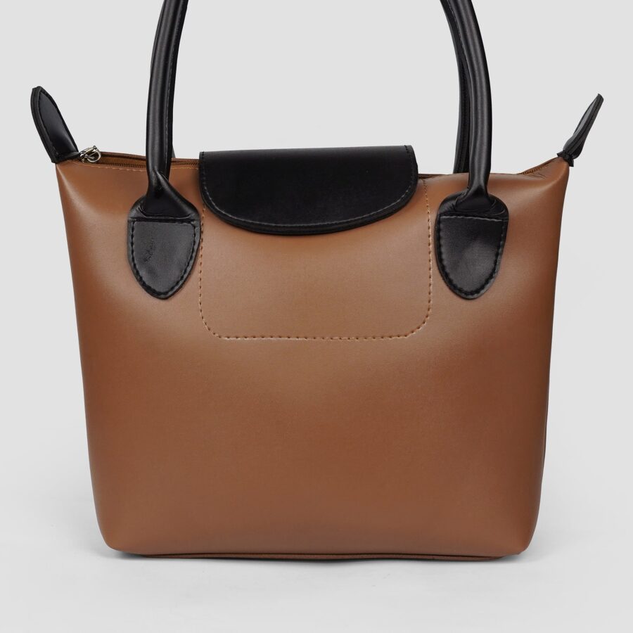 Elara Brown Tote Bag  With Free Pouch