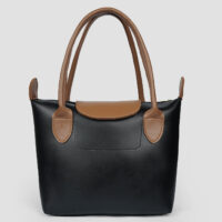 Elara Black Tote Bag  With Free Pouch