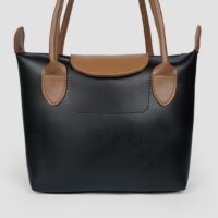 Elara Black Tote Bag  With Free Pouch