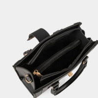 Urban Croc texture Black Bag