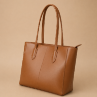 Evora Brown Tote Bag With Free Pouch
