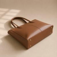 Evora Brown Tote Bag With Free Pouch