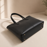 Evora Black Tote Bag With Free Pouch