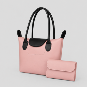 Elara Pink Tote Bag  With Free Pouch