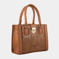 Urban Croc texture Brown Bag