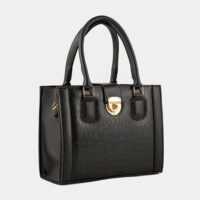 Urban Croc texture Black Bag