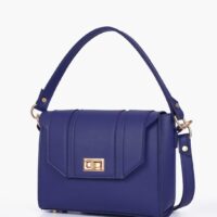 Black Compact Top Handle Cross Body Bag