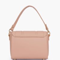 Pink Compact Top Handle Cross Body Bag