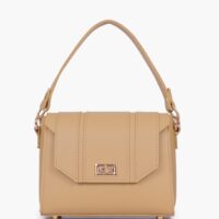 Black Compact Top Handle Cross Body Bag