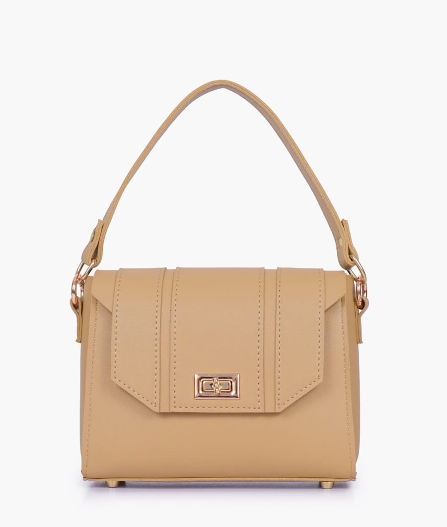Black Compact Top Handle Cross Body Bag