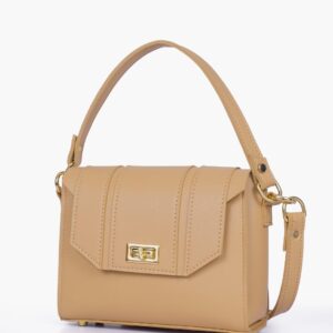 Cofee Compact Top Handle Cross Body Bag