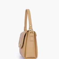Cofee Compact Top Handle Cross Body Bag